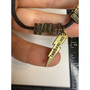 Harry Potter Lightning Bolt Charm Cord Bracelet Bronze Tone WBEI 2015 Licensed